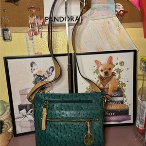 Giani Bernini Embossed Faux Ostrich Crossbody